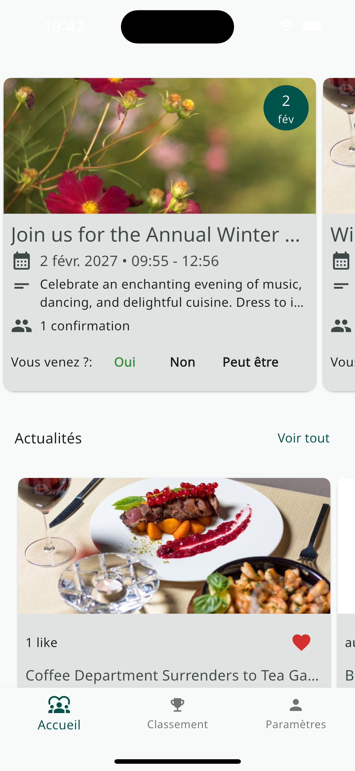 Fil d'actualités et événements de myFenyx